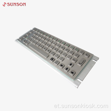 Tööstuslik metallist klaviatuur puutepadjaga